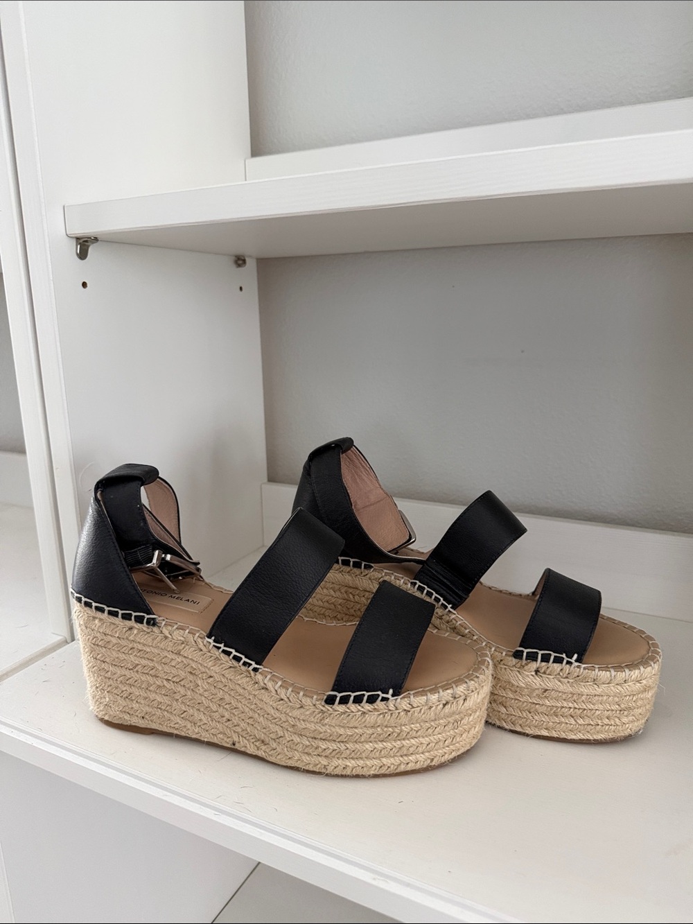 Black Platform Sandals - Women